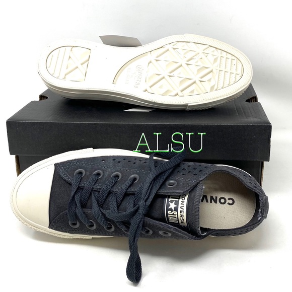 Converse Ctas Suede Low Top Almost Black Women’s - Picture 4 of 11